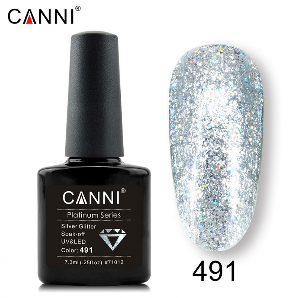 Canni Ημιμόνιμο Βερνίκι Νυχιών Platinum 491 ,7.3ml
