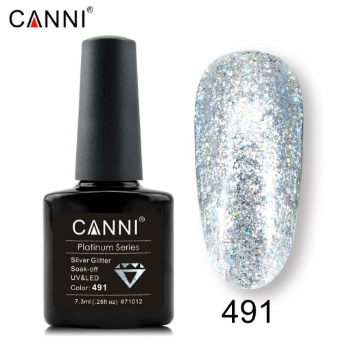 Canni Ημιμόνιμο Βερνίκι Νυχιών Platinum 491 ,7.3ml