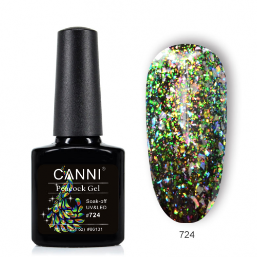 Canni Ημιμόνιμο Βερνίκι Νυχιών Peacock Gel 724 ,7.3ml *