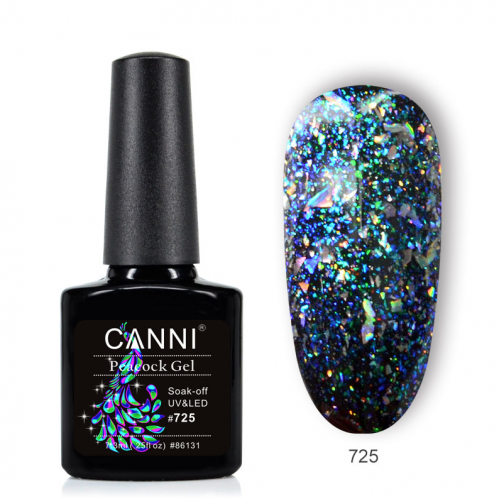 Canni Ημιμόνιμο Βερνίκι Νυχιών Peacock Gel 725 ,7.3ml