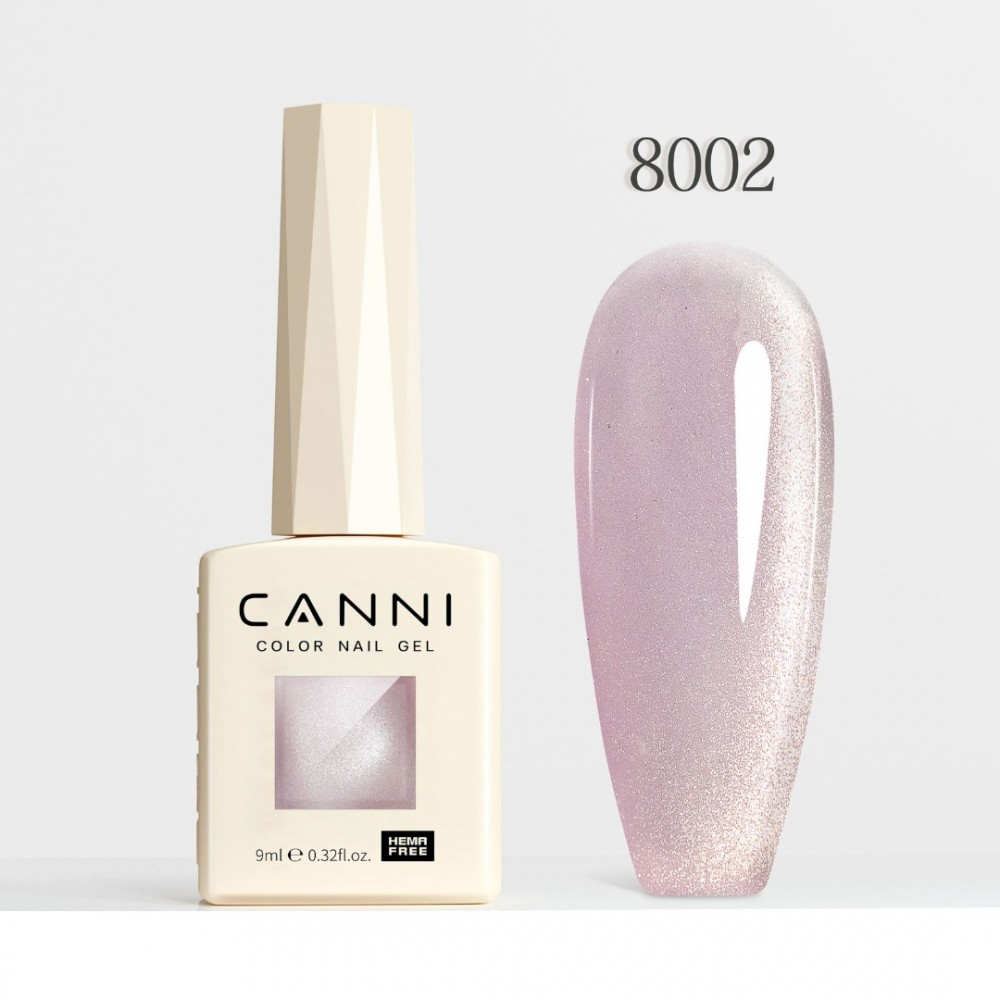 Canni Ημιμόνιμο Βερνίκι Νυχιών Shimmer Velvet  8002, 9ml  Hema Free