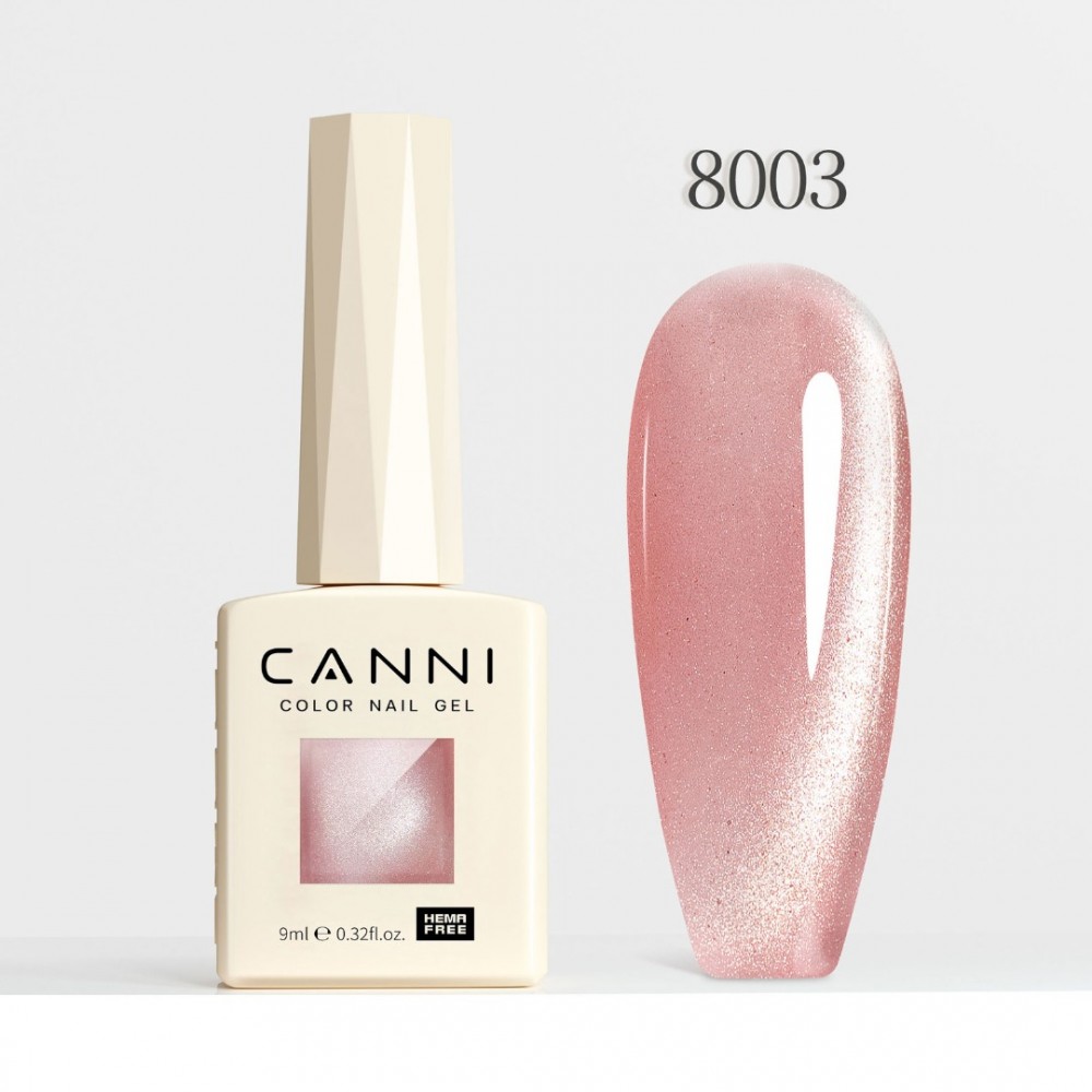 Canni Ημιμόνιμο Βερνίκι Νυχιών Shimmer Velvet  8003, 9ml  Hema Free