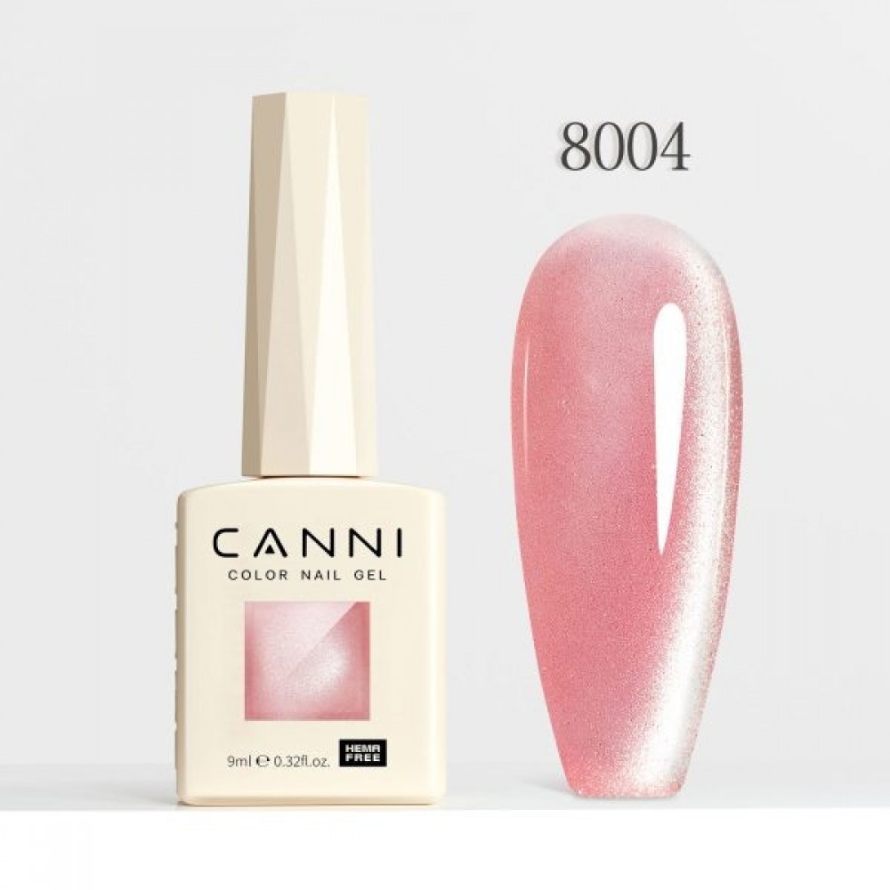 Canni Ημιμόνιμο Βερνίκι Νυχιών Shimmer Velvet  8004, 9ml  Hema Free