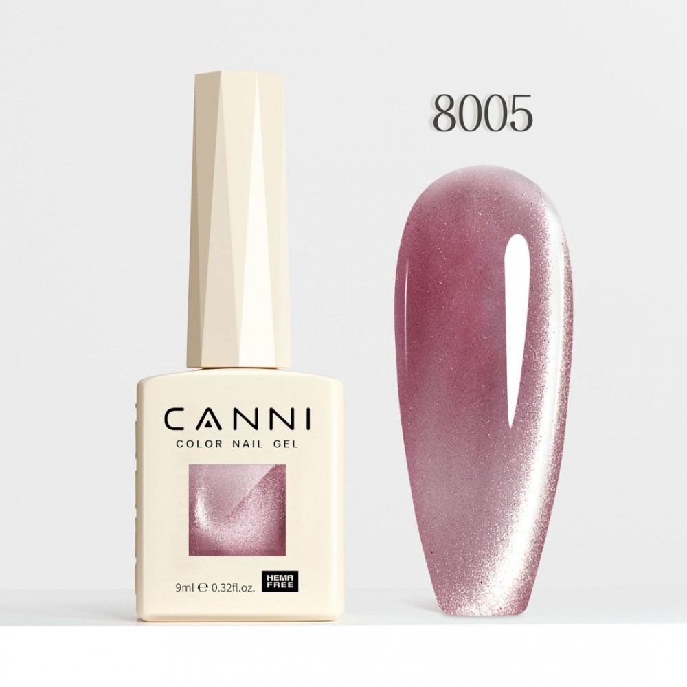 Canni Ημιμόνιμο Βερνίκι Νυχιών Shimmer Velvet  8005, 9ml  Hema Free