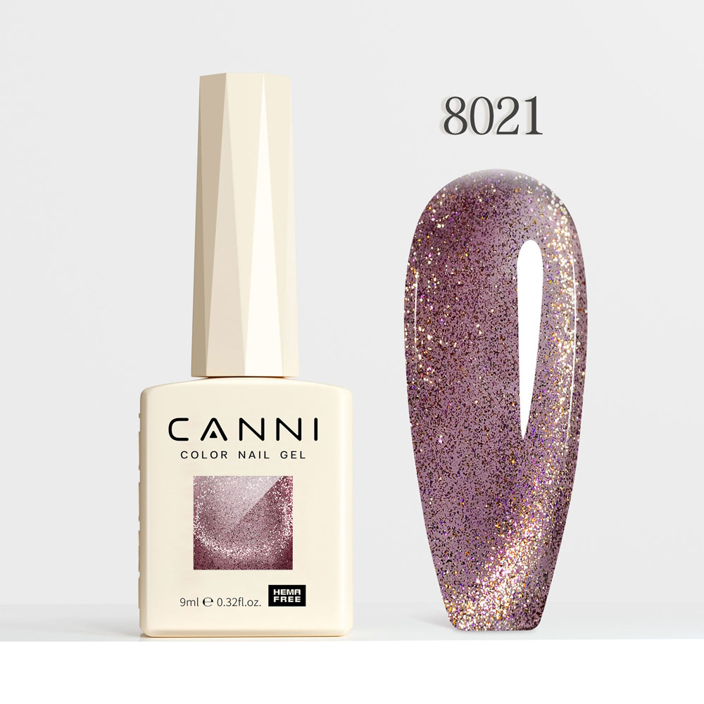 Canni Ημιμόνιμο Βερνίκι Νυχιών  Iridescent Dream 8021, 9ml  Hema Free
