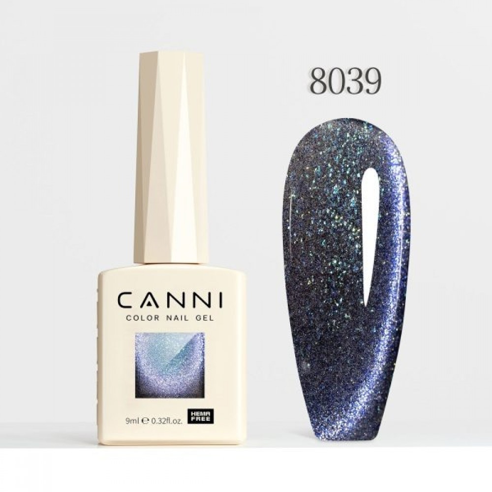 Canni Ημιμόνιμο Βερνίκι Νυχιών  Interstellar Cat Eye 8039, 9ml  Hema Free