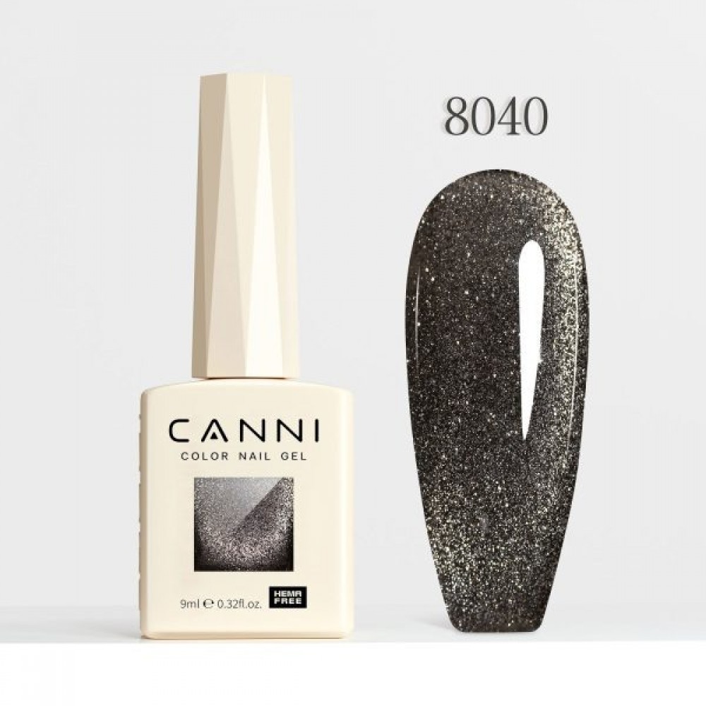 Canni Ημιμόνιμο Βερνίκι Νυχιών  Interstellar Cat Eye  8040, 9ml  Hema Free