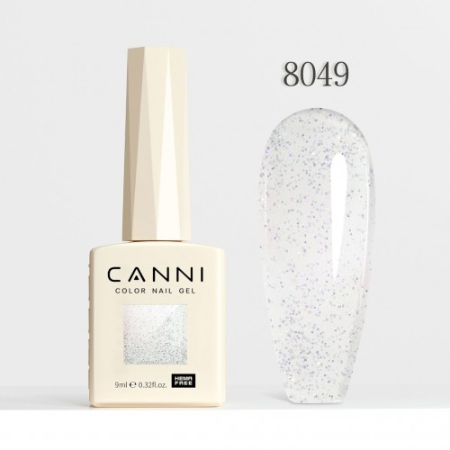 Canni Ημιμόνιμο Βερνίκι Νυχιών  Fairy Glitter 8049, 9ml  Hema Free