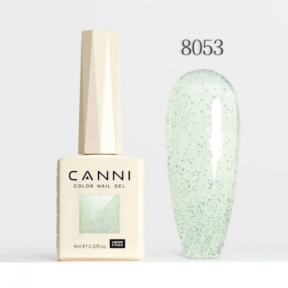 Canni Ημιμόνιμο Βερνίκι Νυχιών  Fairy Glitter 8053, 9ml  Hema Free