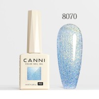 Canni Ημιμόνιμο Βερνίκι Νυχιών  Aurora Glitter 8070, 9ml  Hema Free