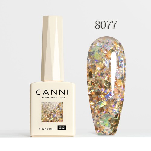 Canni Ημιμόνιμο Βερνίκι Νυχιών  Prism Flash 8077, 9ml  Hema Free