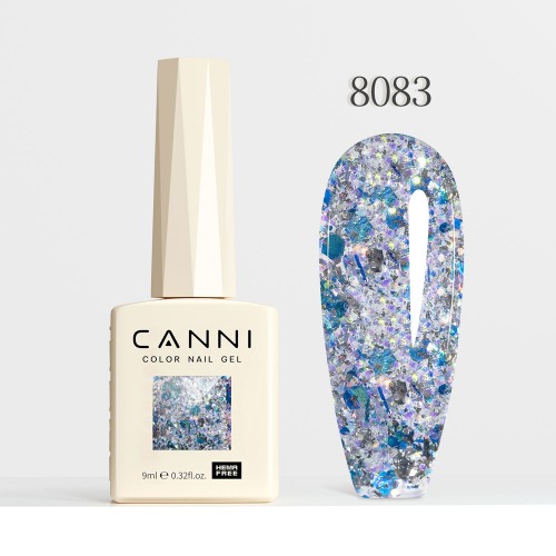 Canni Ημιμόνιμο Βερνίκι Νυχιών Glitz Flash  8083, 9ml  Hema Free
