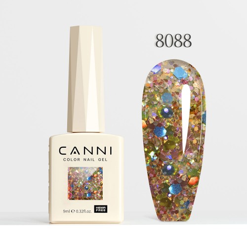 Canni Ημιμόνιμο Βερνίκι Νυχιών Glitz Flash  8088, 9ml  Hema Free