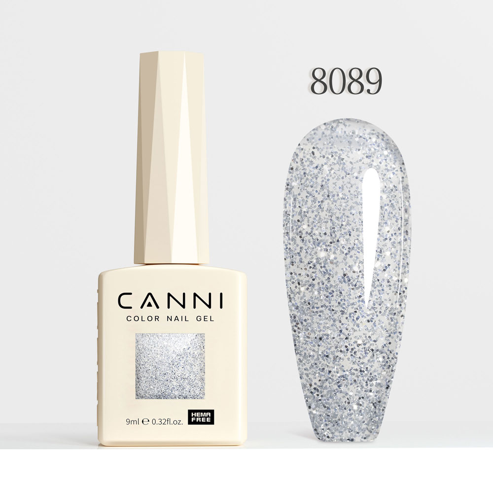 Canni Ημιμόνιμο Βερνίκι Νυχιών  Dawn Crystal Flash 8089, 9ml  Hema Free