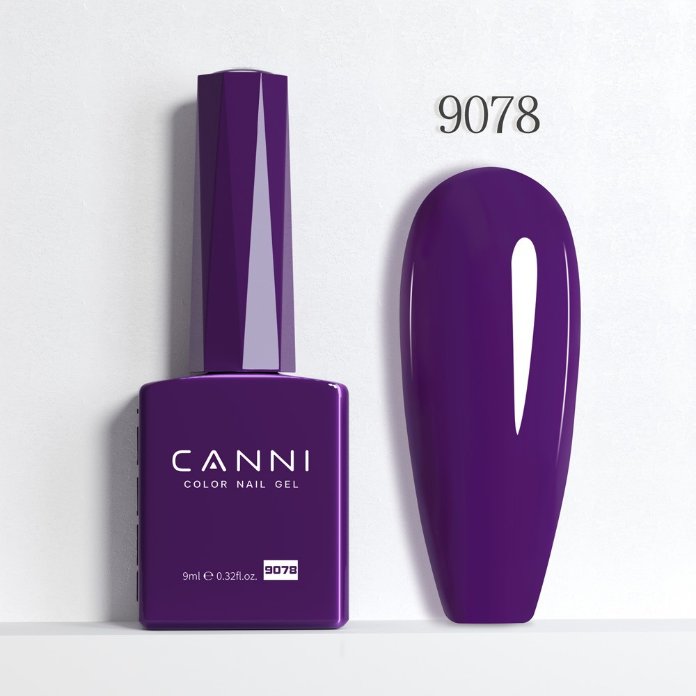 Canni Ημιμόνιμο Βερνίκι Νυχιών Royal Purple 9078 Hema Free 9ml