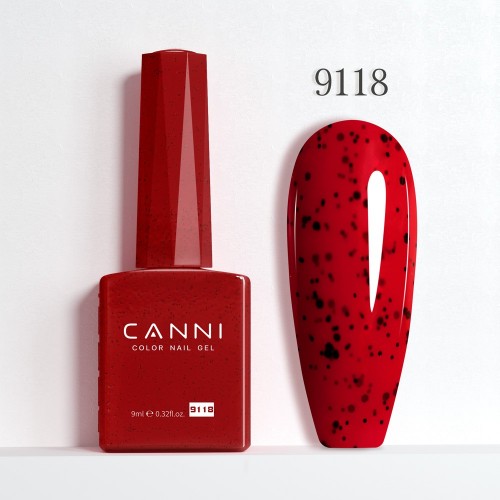 Canni Ημιμόνιμο Βερνίκι Νυχιών Red Eggshell 9118 Hema Free 9ml