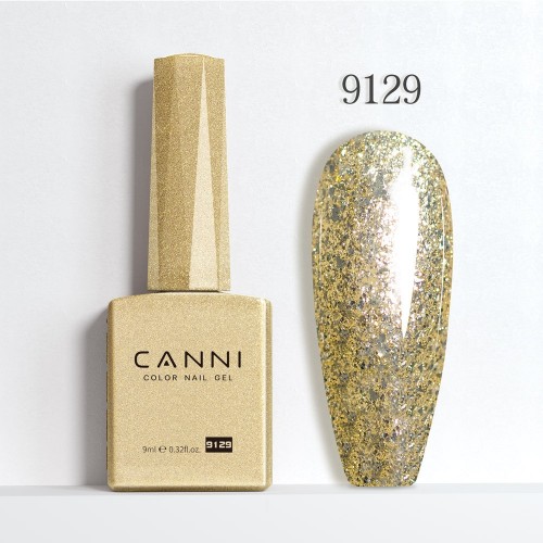 Canni Ημιμόνιμο Βερνίκι Νυχιών Goldglitter 9129 Hema Free 9ml