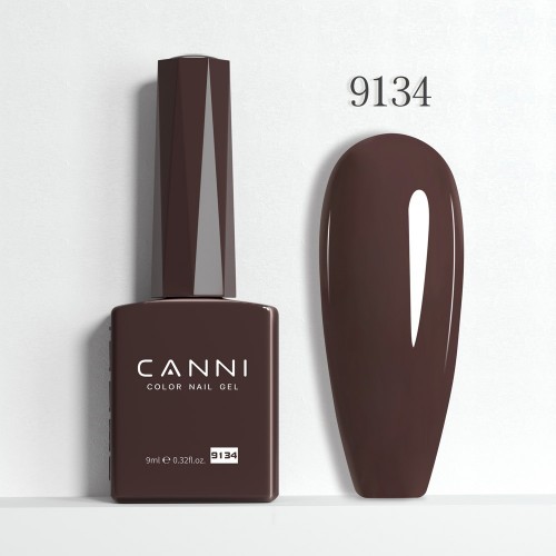 Canni Ημιμόνιμο Βερνίκι Νυχιών Woody Brown 9134 Hema Free 9ml