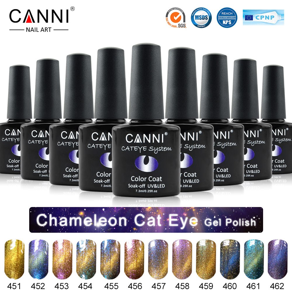 Canni Ημιμόνιμο Βερνίκι Νυχιών Chameleon Cat Eye 452 ,7.3ml *