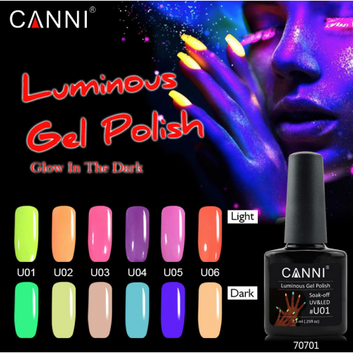 Canni Ημιμόνιμο Βερνίκι Νυχιών Luminous U02 ,7.3ml