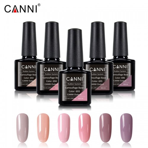 Canni Ημιμόνιμο Βερνίκι Νυχιών Color Rubber Base Coat 696 ,7.3ml K *