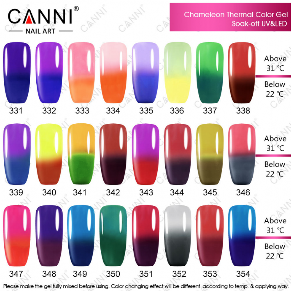 Canni Ημιμόνιμο Βερνίκι Νυχιών Color Change Thermal 351 ,7.3ml