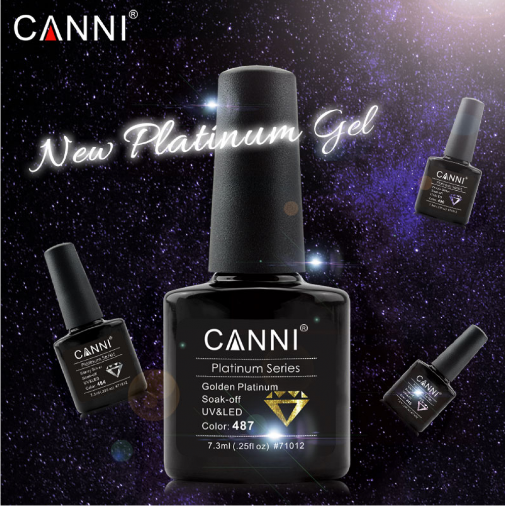 Canni Ημιμόνιμο Βερνίκι Νυχιών Platinum 491 ,7.3ml