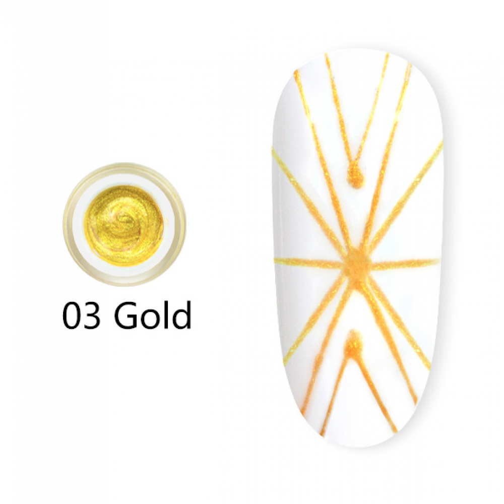 Canni Ημιμόνιμο Βερνίκι Νυχιών Spider Gel Gold ,8ml *