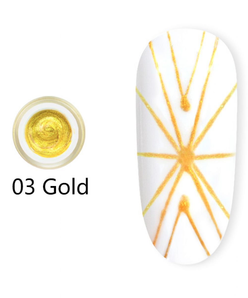 Canni Ημιμόνιμο Βερνίκι Νυχιών Spider Gel Gold ,8ml *