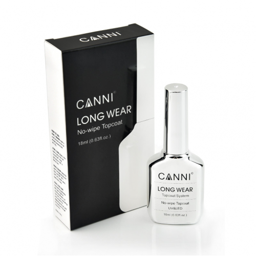 Canni Ημιμόνιμο Βερνίκι Νυχιών No Wipe Top Coat Long Wear 18ml