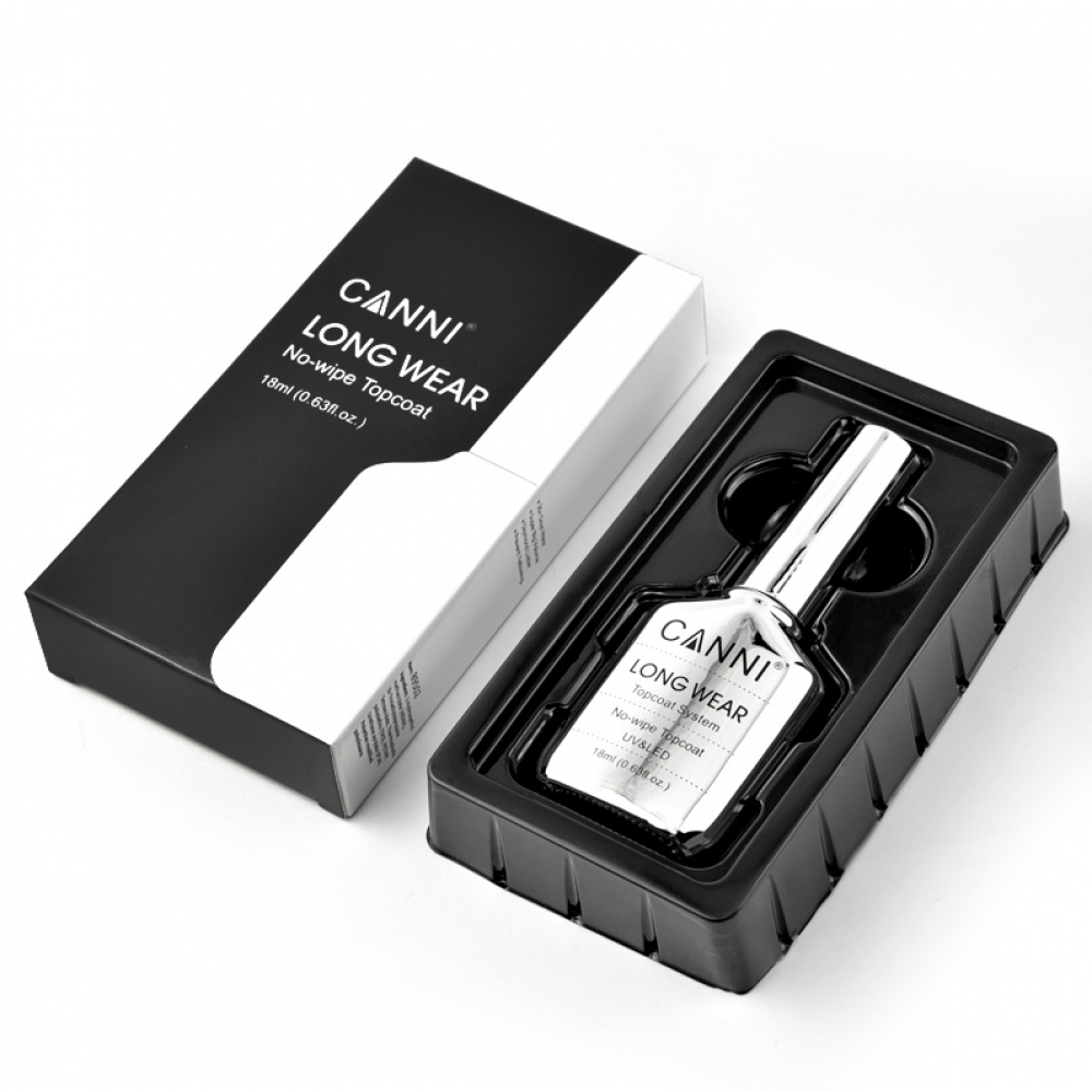 Canni Ημιμόνιμο Βερνίκι Νυχιών No Wipe Top Coat Long Wear 18ml
