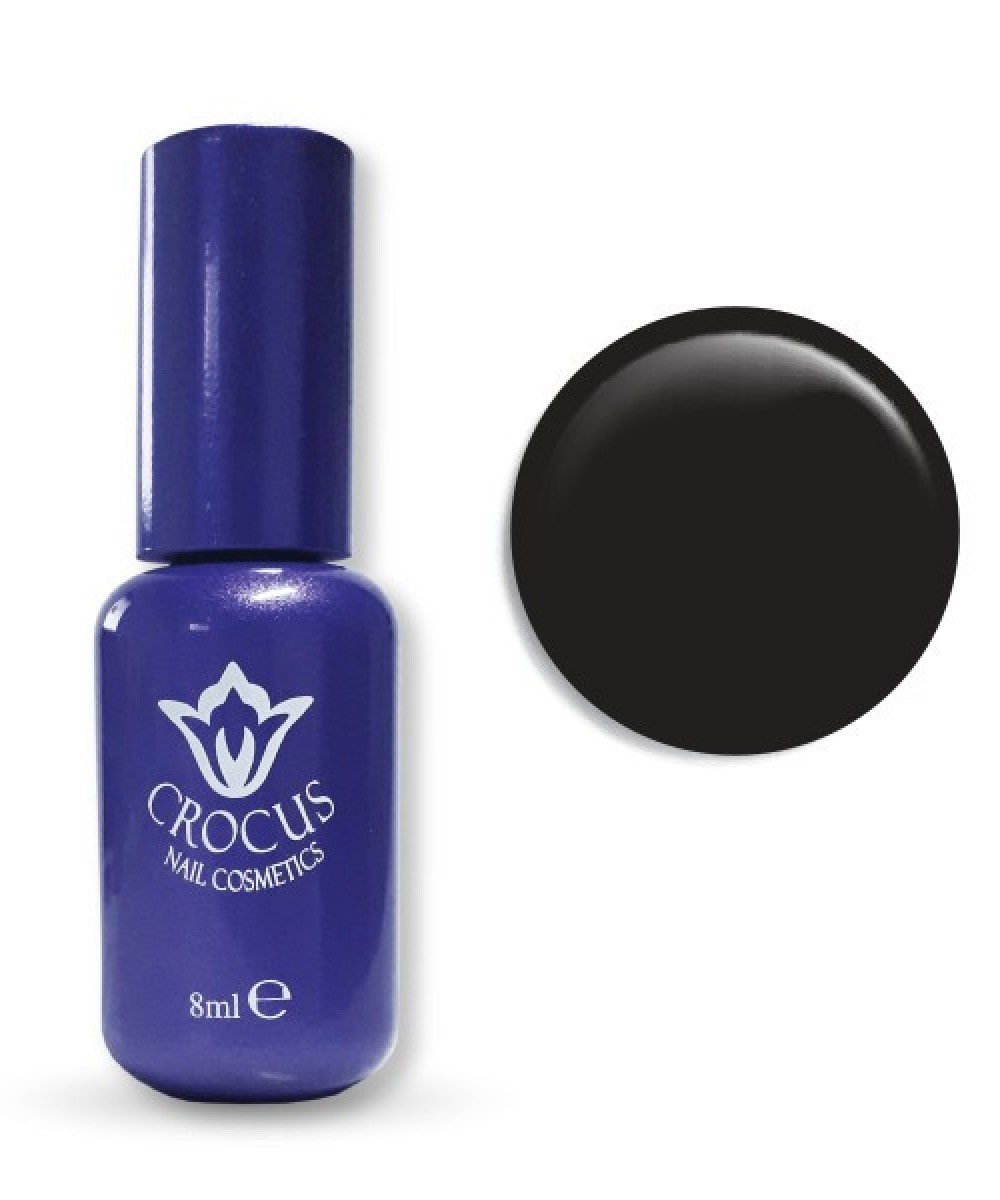 Crocus Ημιμόνιμο Βερνίκι Νυχιών Nail Polish Gel Black ,8ml