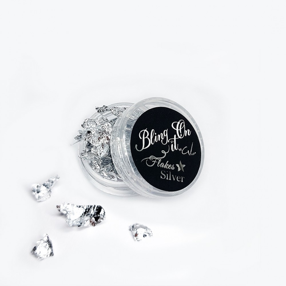 Gel It Up Bling It On Flakes – Silver