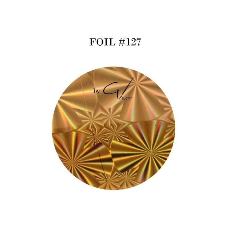 Gel It Up  Foil 127 Gold Rainbow Diamond