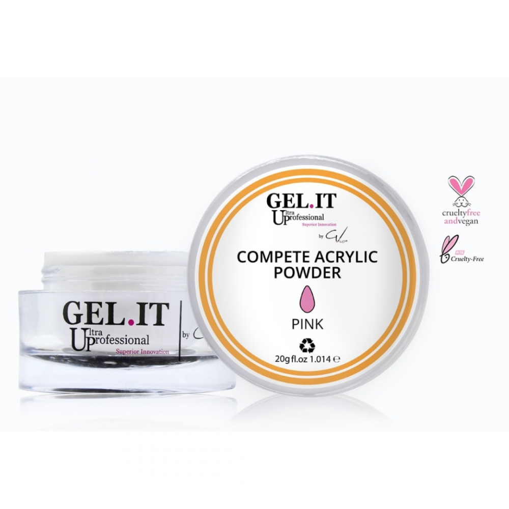 Gel It Up Compete Acrylic Powder Ροζ 20Gr Gel It Up Compete Acrylic Powder Ροζ 20Gr