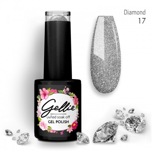 Gellie Ημιμόνιμο Βερνίκι Νυχιών Diamond 17 ,10ml
