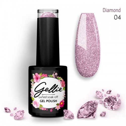 Gellie Ημιμόνιμο Βερνίκι Νυχιών Diamond 04 ,10ml