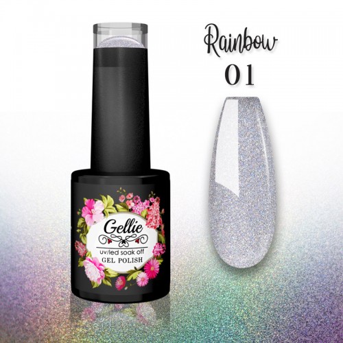 Gellie Ημιμόνιμο Βερνίκι Νυχιών Rainbow Series 01 ,10ml