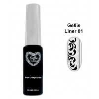 Gellie Ημιμόνιμο Βερνίκι Νυχιών Liner 01 ,10ml
