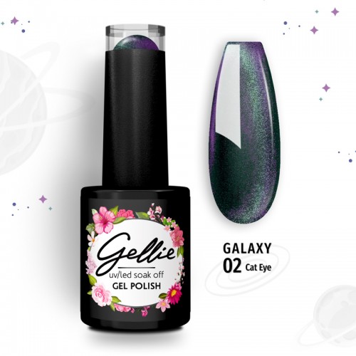 Gellie Ημιμόνιμο Βερνίκι Νυχιών Galaxy Cat Eye 02 ,10ml