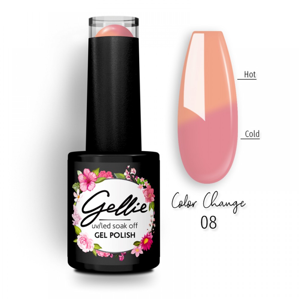 Gellie Ημιμόνιμο Βερνίκι Νυχιών Color Change 08 ,10ml