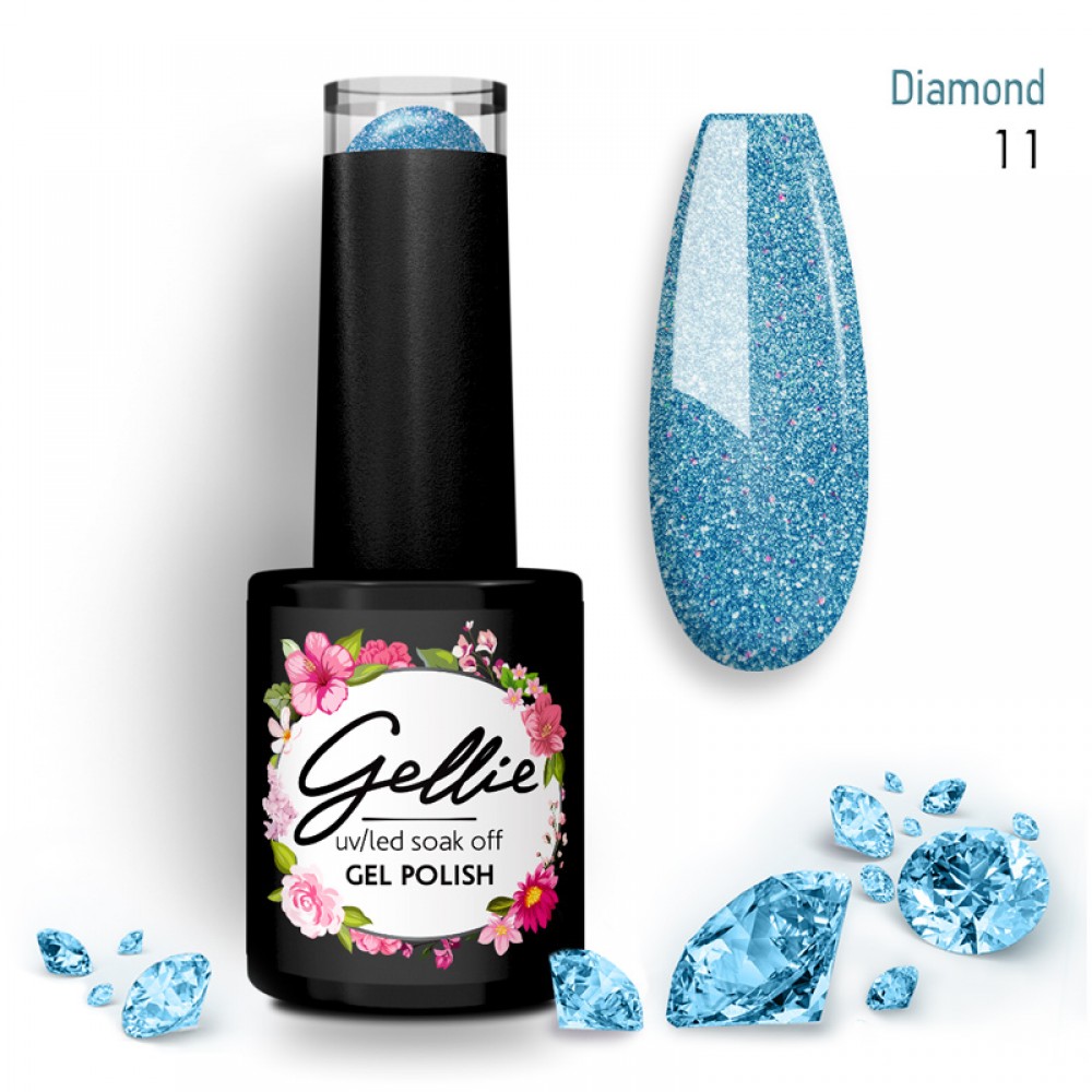 Gellie Ημιμόνιμο Βερνίκι Νυχιών Diamond 11 ,10ml