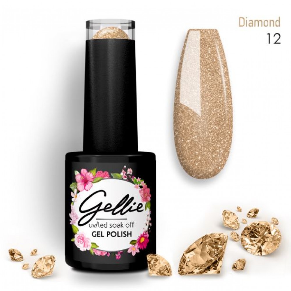 Gellie Ημιμόνιμο Βερνίκι Νυχιών Diamond 12 ,10ml
