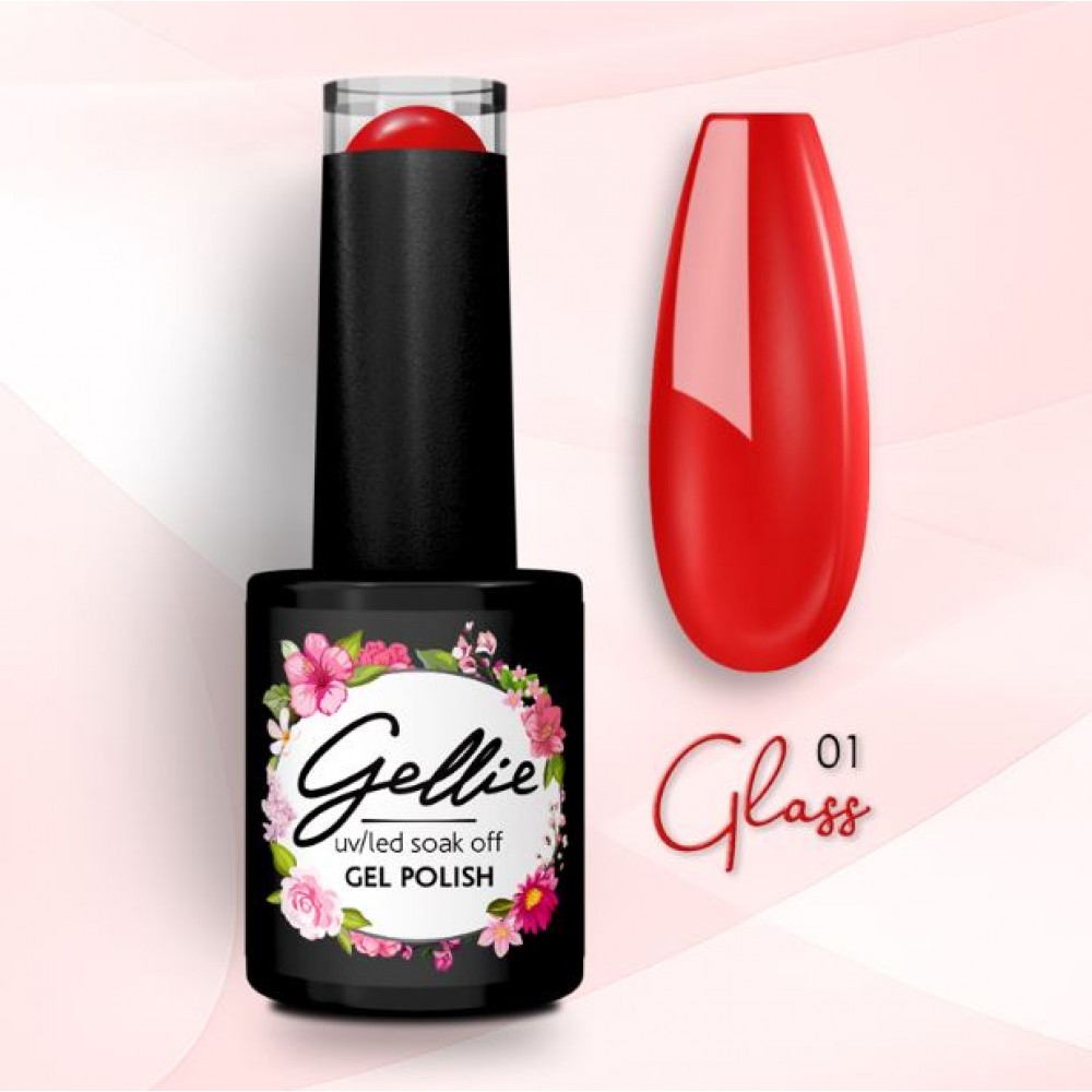 Gellie Ημιμόνιμο Βερνίκι Νυχιών Glass 01 ,10ml
