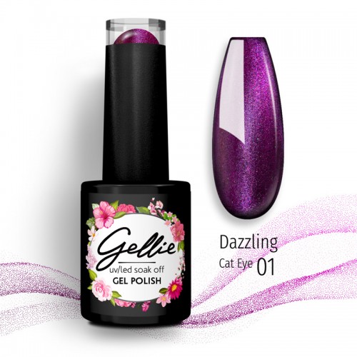 Gellie Ημιμόνιμο Βερνίκι Νυχιών Dazzling Cat Eye 01 ,10ml