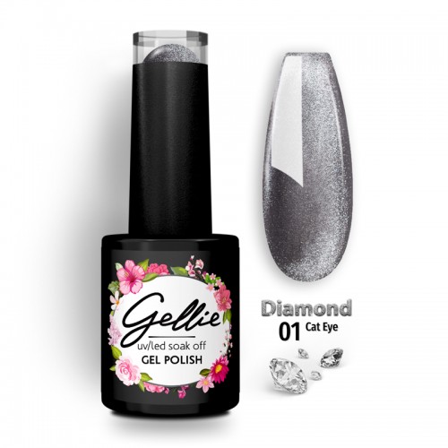 Gellie Ημιμόνιμο Βερνίκι Νυχιών – Diamond Cat Eye 01 ,10ml