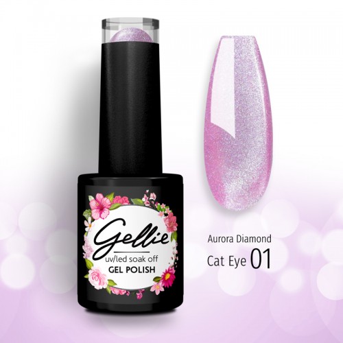 Gellie Ημιμόνιμο Βερνίκι Νυχιών – Aurora Diamond Cat Eye 01 ,10ml