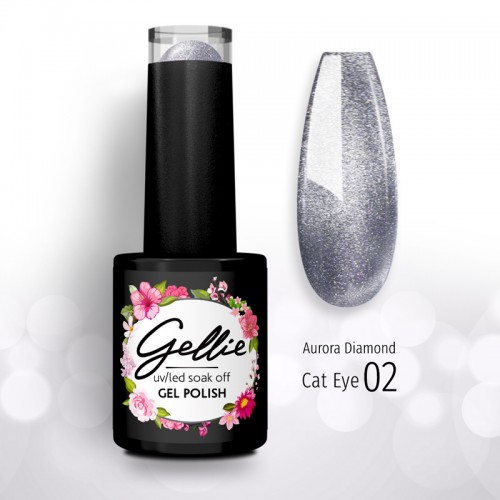 Gellie Ημιμόνιμο Βερνίκι Νυχιών – Aurora Diamond Cat Eye 02 ,10ml