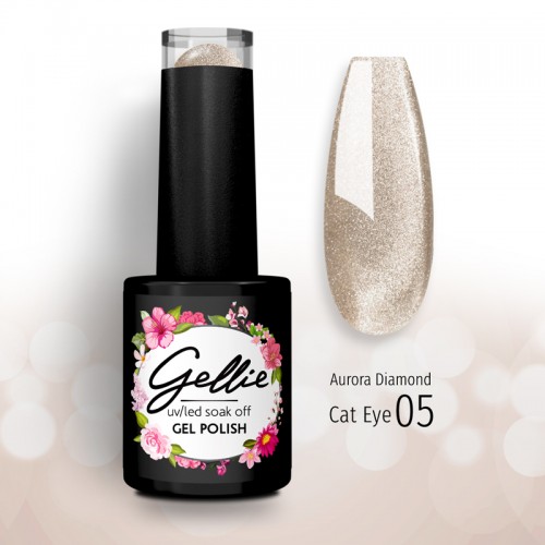 Gellie Ημιμόνιμο Βερνίκι Νυχιών – Aurora Diamond Cat Eye 05 ,10ml