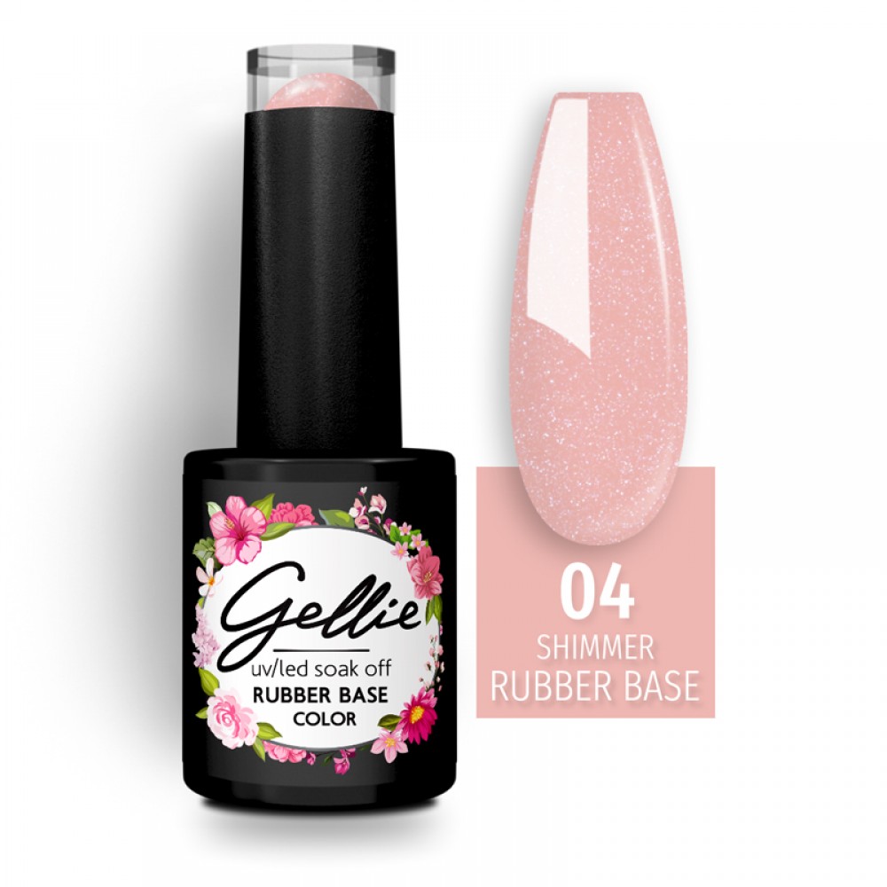 Gellie Ενισχυμένη Βάση Για Ημιμόνιμο Shimmer Rubber Base 04 ,10ml